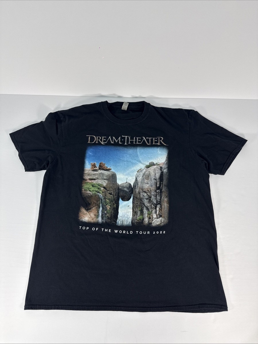 DREAM THEATER TOP OF THE WORLD TOUR 2022 Men's Black Shirt Size