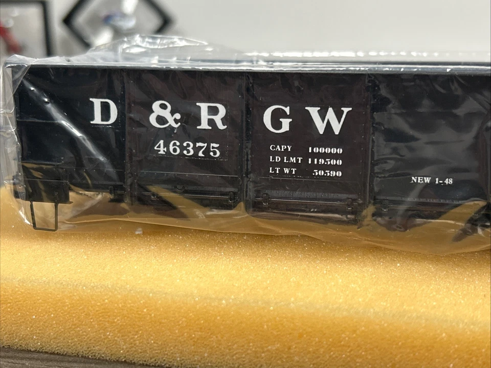Division Point O Scale Brass General Service Gondola D&RGW #46375 NIB! - Image 4 of 4