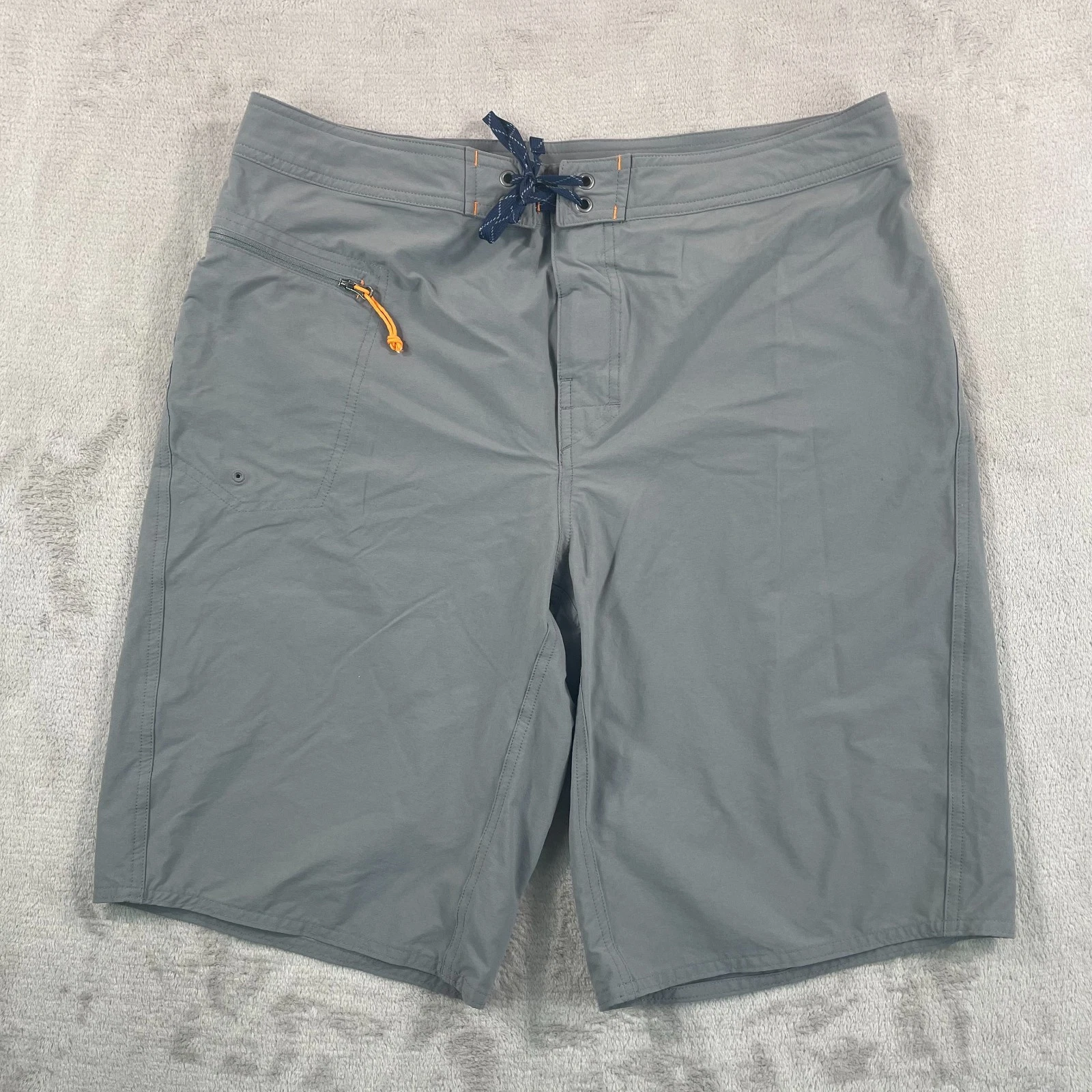 Orvis TroutBum Shorts Men 34 Grey Jackson Quick Dry Utility Fishing Drawstring