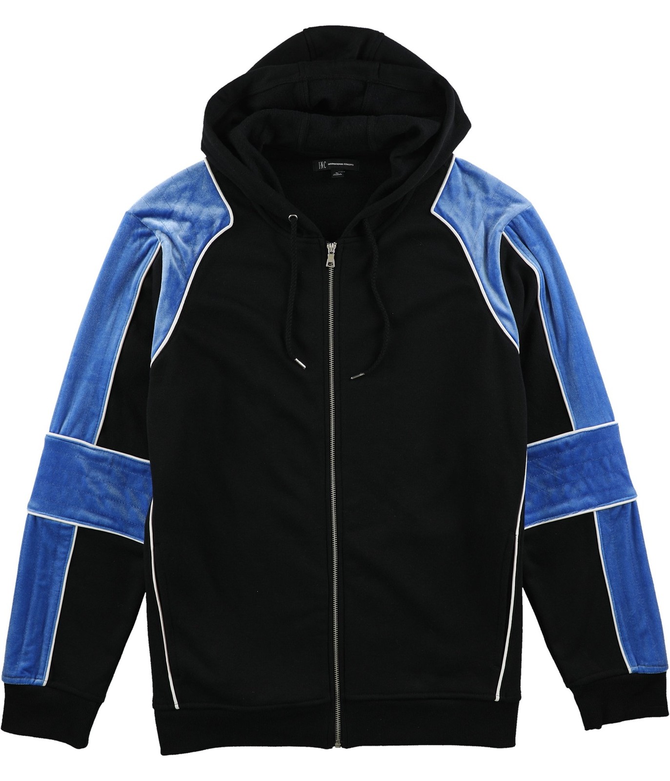 Мужская толстовка с капюшоном из велюра INC синяя X-Small 5590₽