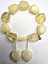 LOLA ROSE GORGEOUS YELLOW QUARTZ / CRACKLE QUARTZ GEMSTONE BRACELET - NWOT