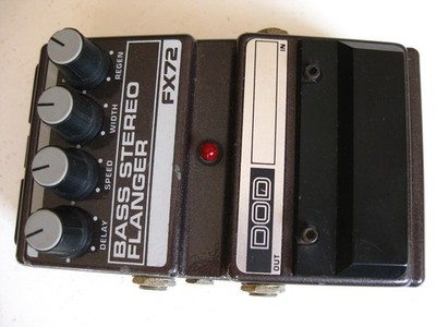 Vintage DOD FX72 Bass Stereo Flanger Guitar Effect Pedal USA