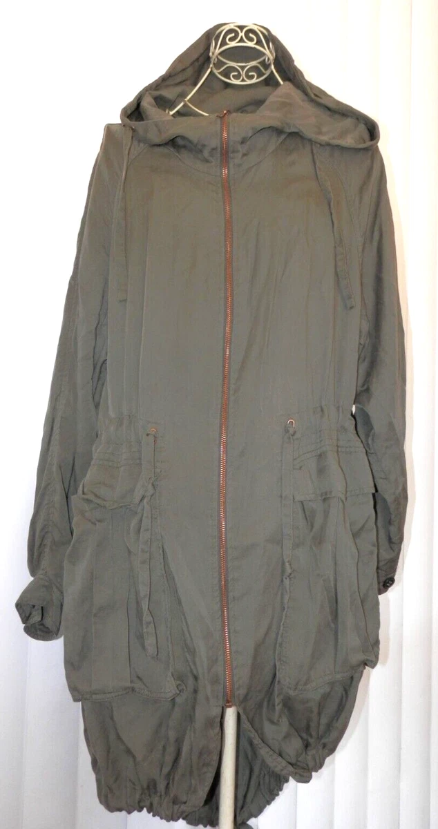New Women s LINDEX European Military Style Coat Windbreaker Jacket Size M