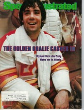 1980 3/10 Sports Illustrated hockey magazine Jim Craig, Atlanta Flames VG