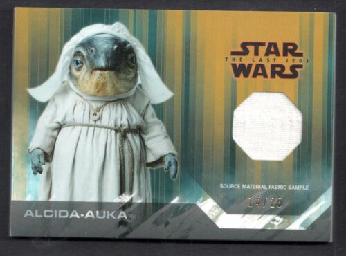 STAR WARS THE LAST JEDI SOURCE MATERIAL FABRIC CARD #RC-SP ALCIDA-AUKA (#14/25) - Picture 1 of 3