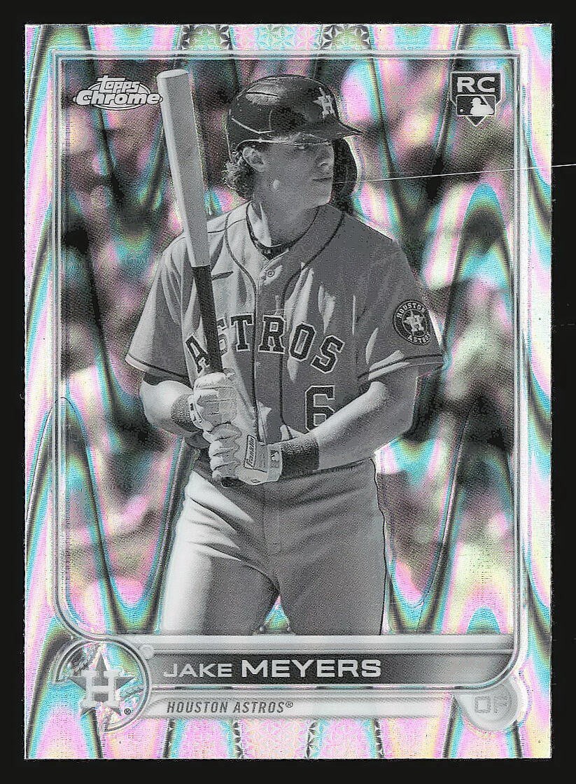 Jake Meyers 2022 Topps Chrome Sonic Black and White RayWave Refractors #114