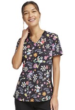 Mickey Minnie Donald Cherokee Scrubs Tooniforms Disney V Neck Top TF764 MKPV