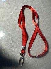 35 " length Non-breakaway Red Flat Lanyards with Swivel Hook 50 pack 