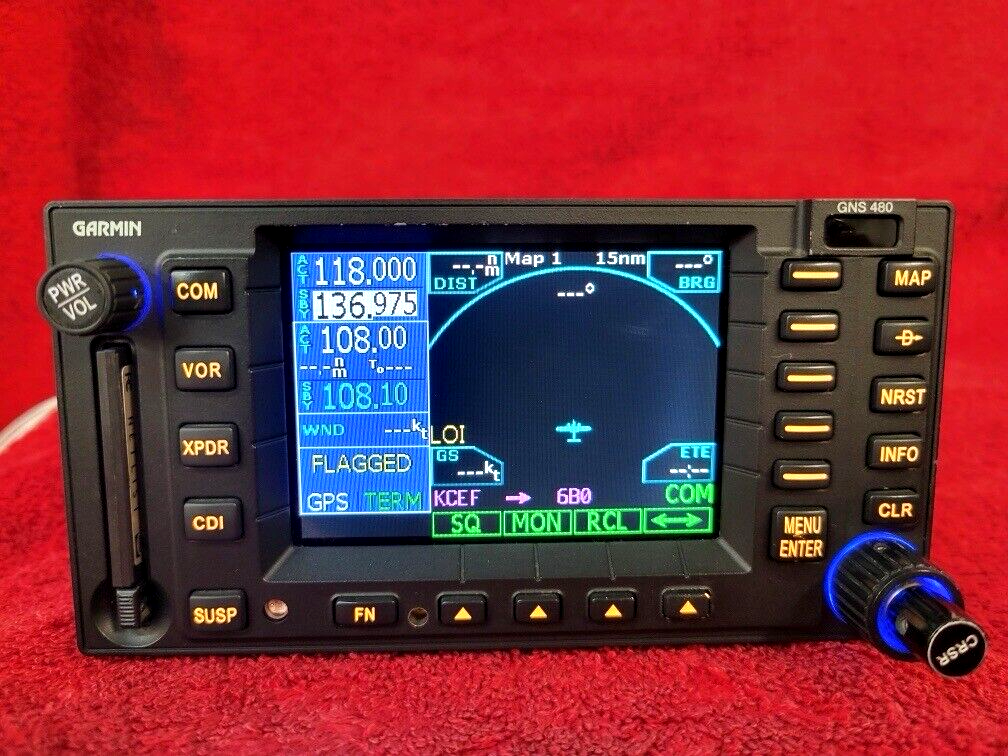 Garmin GNS 480 WAAS 4306100800002 SERVICED WITH FAA 8130