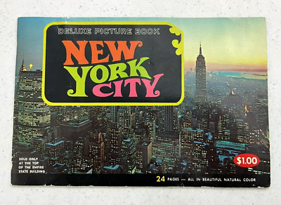 Vintage 1971 New York City~Deluxe Picture Book~Manhattan Island~Bronx~Queens