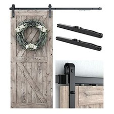 6.6 Ft Sliding Barn Door Soft Close Hardware Kit 5ft 8ft Smoothly And Quietlysin