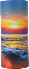 Ocean Sunset Scattering Urn Biodegradable Scatter Tube for Ashes Cremation Large