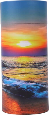 YOUDEAR MEMORIALS Ocean Sunset Scattering Urn Biodegradable Scatter Tube for Ashes Cremation Large