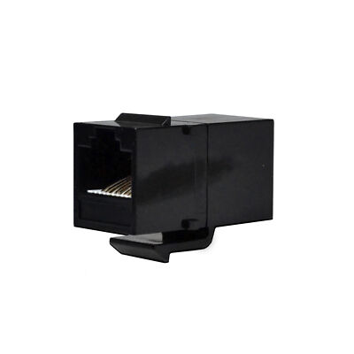50 pack Inline Coupler Keystone Jack RJ45 Female to Female Cat6/Cat5e Black