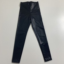 H M Faux Leather Black Pants Size S