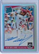 NICK WILLIAMS 2018 DONRUSS OPTIC RATED ROOKIE LIGHT BLUE ON CARD AUTO #D 17/35