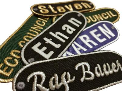 Personalisierte ovale bestickte Name Aufbügeln Patches Jeans Abzeichen Club Bikerjacke