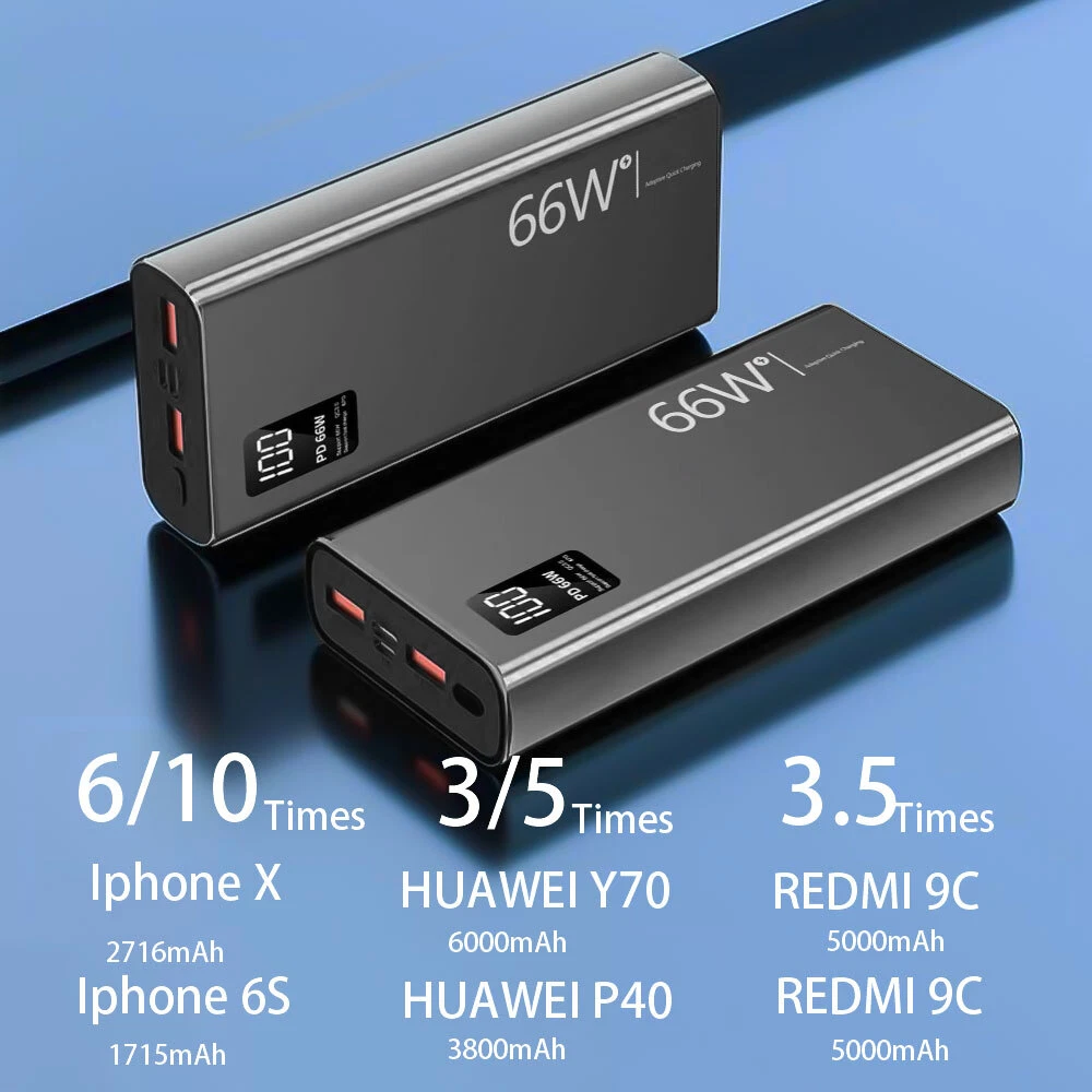 Power Bank 30000mAh 66W fast Charging Portable Battery Backup For Cell Phone US Power Bank 30000mAh 66W fast Charging Portable Battery Backup For Cell Phone US