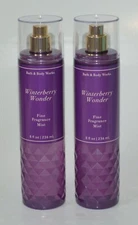 2 NEW BATH & BODY WORKS WINTERBERRY WONDER FINE FRAGRANCE MIST SPRAY SPLASH 8 OZ