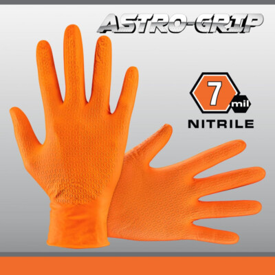 SAS Safety 66574 Box of 100 Nitrile Gloves No Powder - Orange - XL