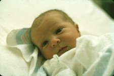 1978 Baby Infant Swaddled in Blankets 70s Vintage 35mm Slide