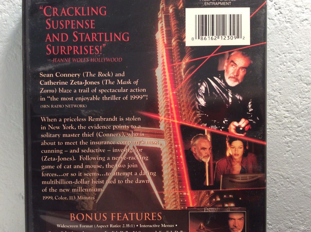 Entrapment DVD Movie Sean Connery Catherine Zeta Jones Rated
