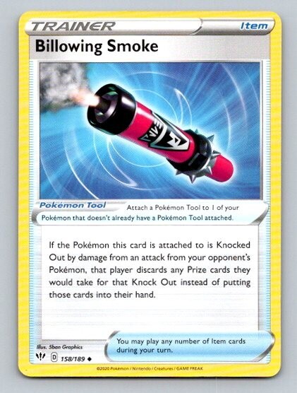 2020 Pokemon Card Darkness Ablaze Billowing Smoke 158/189