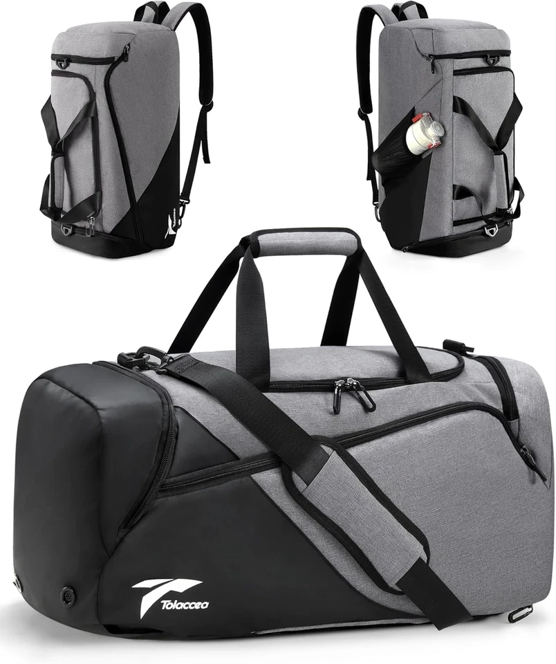 TOLACCEA 47L Sporttasche Groß Sporttasche Rucksack Mit Schuhfach Nassfach Wochen Reisetas