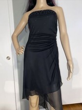 Y2K Strapless Sexy Prom Cocktail Homecoming Party Mini Little Black Dress Size M