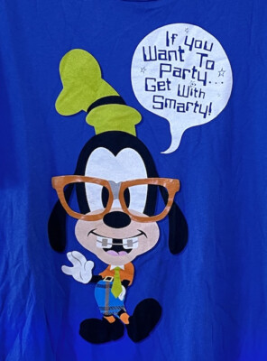 Goofy Nerds Rock Walt Disney World Blue T Shirt Size M