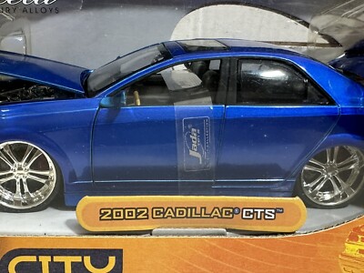 JADA DUB CITY 2002 CADILLAC CTS BLUE 1:24 DIECAST MODEL CAR #91 | eBay