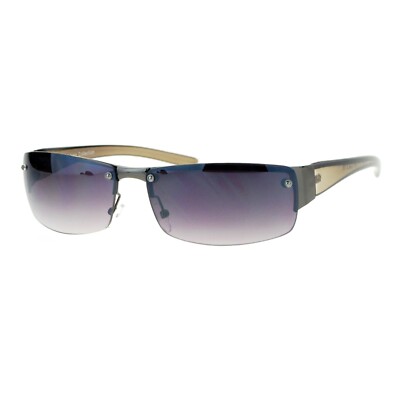 Half Rim Rimless Style Rectangular Sunglasses Unisex Classic Fashion UV400