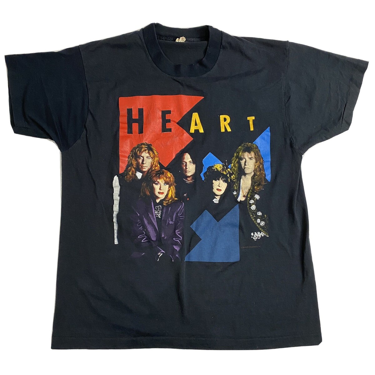 Heart Brigade World Tour 1990 Mens T-Shirt Black Vintage XL