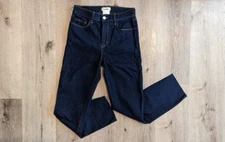 L'Agence Womens High Rise Crop Skinny Jeans Dark Blue Size 26