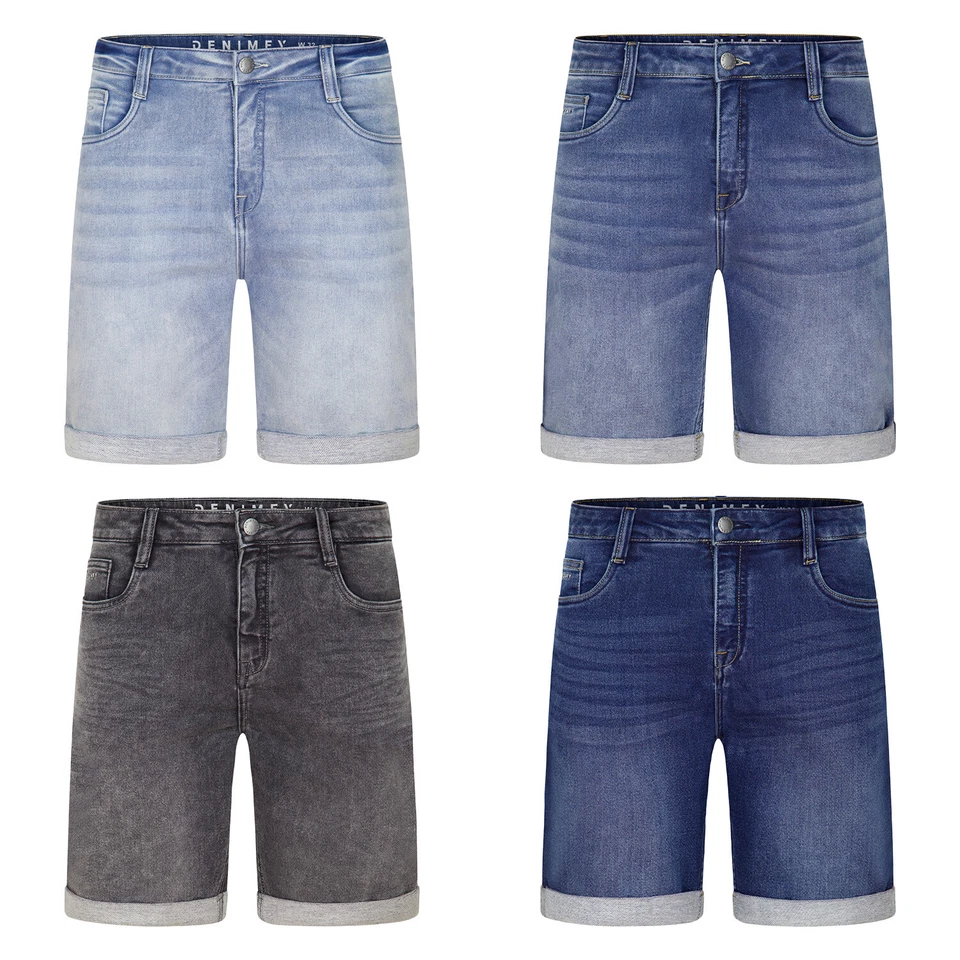 DENIMFY Jeans Shorts Herren Stretch Kurz Regular Fit DFAri Kurze Hosen Sommer - Bild 1 von 1