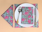 Block Print NAPKINS, 100% Cotton Cloth Dinner Napkins Reusable Table Cloths