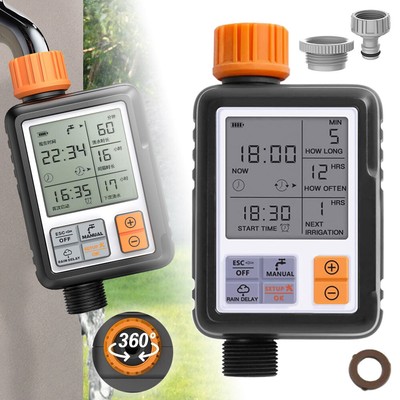 Water Timer Automatic Irrigation Watering System Programmable Garden Device New