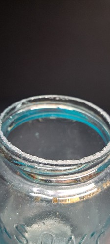 Hero's Cross MASON'S PATENT NOV. 30TH 1858 Aqua Static Quart Jar Straw Line Zinc - Picture 6 of 11