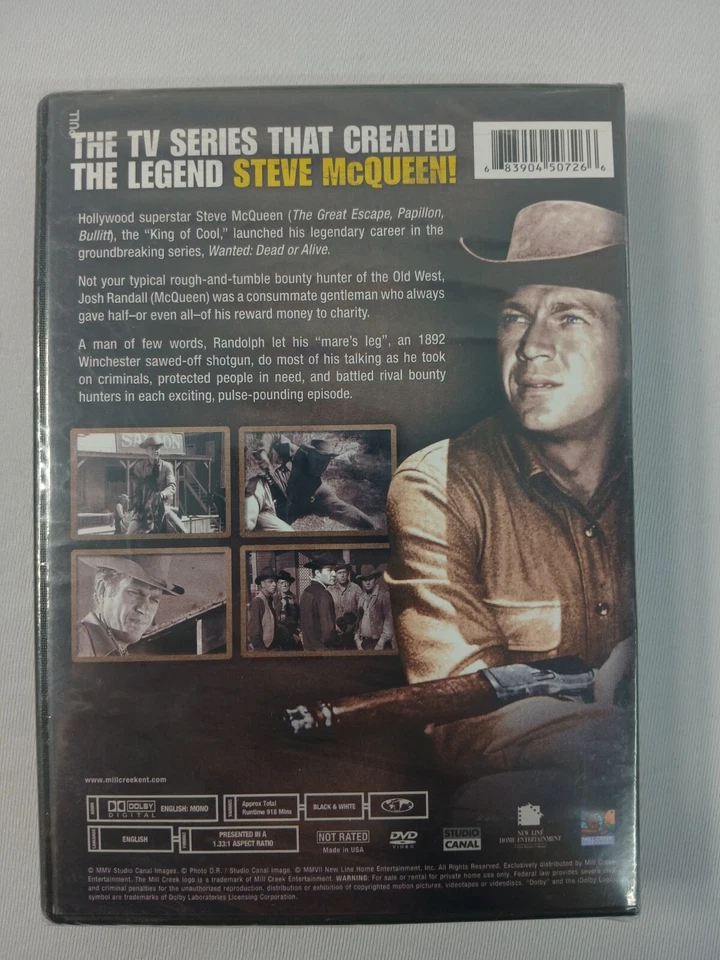 WANTED: DEAD OR ALIVE COMPLETE SEASON ONE DVD NEW SEALED STEVE McQUEEN - Image 2 of 2