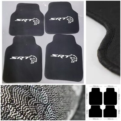 4 tlg. für Dodge SRT Hellcat Fußmatten Universal Fit Pads Teppiche Automatten