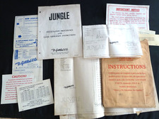Gottlieb Jungle Complete manual set + Schematics, original, Envelop Pinball.