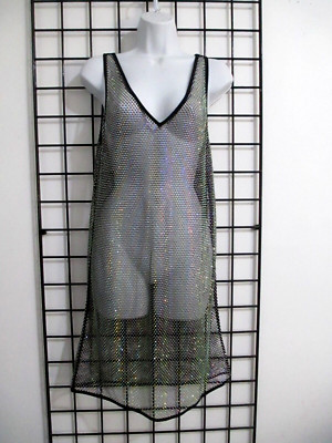 ''NEW'' ANNA & AVA / ORG $118    L / XL==SHEER / RHINESTONE STUDS / COVER UP