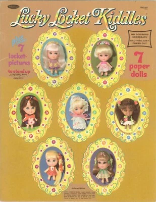 VNTG 1960s LIDDLE KIDDLE LUCKY LOCKET PAPER DOLL RARE UNCUT LASR REPRODUCION FRE