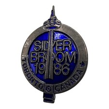 1986 Toronto Canada Silver Broom Pin - Curling Championship Souvenir
