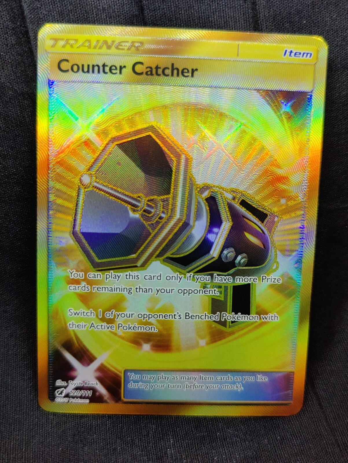 Counter Catcher - 120/111 - Secret Rare NM Sun & Moon Crimson Invasion