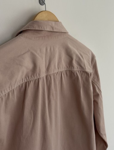 Allsaints “Spotter” Distressed Look Shirt/Overshirt /Shacket Pink Salmon Medium - Picture 10 of 12