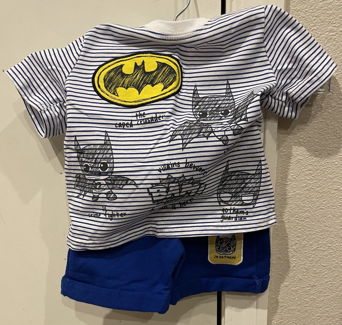 DC Comics Batman Set Of T-shirt And Shorts Athletic Baby Size 12