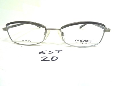 Nos ST. MORITZ Tilden Eyeglass Frame Slate Rectangular  (EST-20)