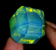 A Natural 115 Ct Green Opal Cube Welo Australian Untreated Certified Gemstone