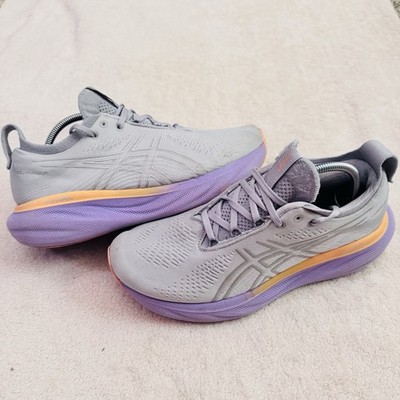 ASICS Gel Nimbus 25 Women s Size 9 Wide Running Shoes Piedmont Grey Purple
